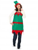 Elf Embroidered Holiday Apron and Hat Adult