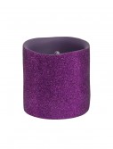 3 Inch Purple Glitter LED Candle
