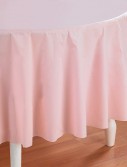 Classic Pink (Light Pink) Round Plastic Tablecover