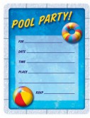 Pool Party - Invitations (50 count)
