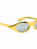 Metallic Oval Glasses - Gold