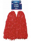 Plastic Pom Poms - Red (2)