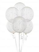 Clear Balloons with Stars (6 count)