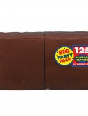 Chocolate Brown Big Party Pack - Beverage Napkins (125 count)