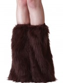 Adult Brown Furry Boot Covers