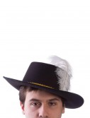 Adult Wool Musketeer Hat with Feather