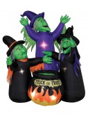 Animated Airblown Three Witches and Cauldron