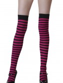 Black and Fuchsia Striped Stockings