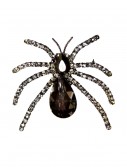 Black Diamond Spider Brooch