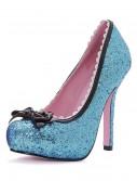 Blue Glitter High Heels
