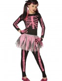 Girls Pink Punk Skeleton Costume