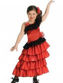 Girls Spanish Flamenco Dancer Costume