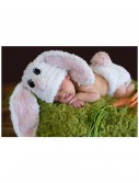 Infant White Bunny Hat and Diaper Cover