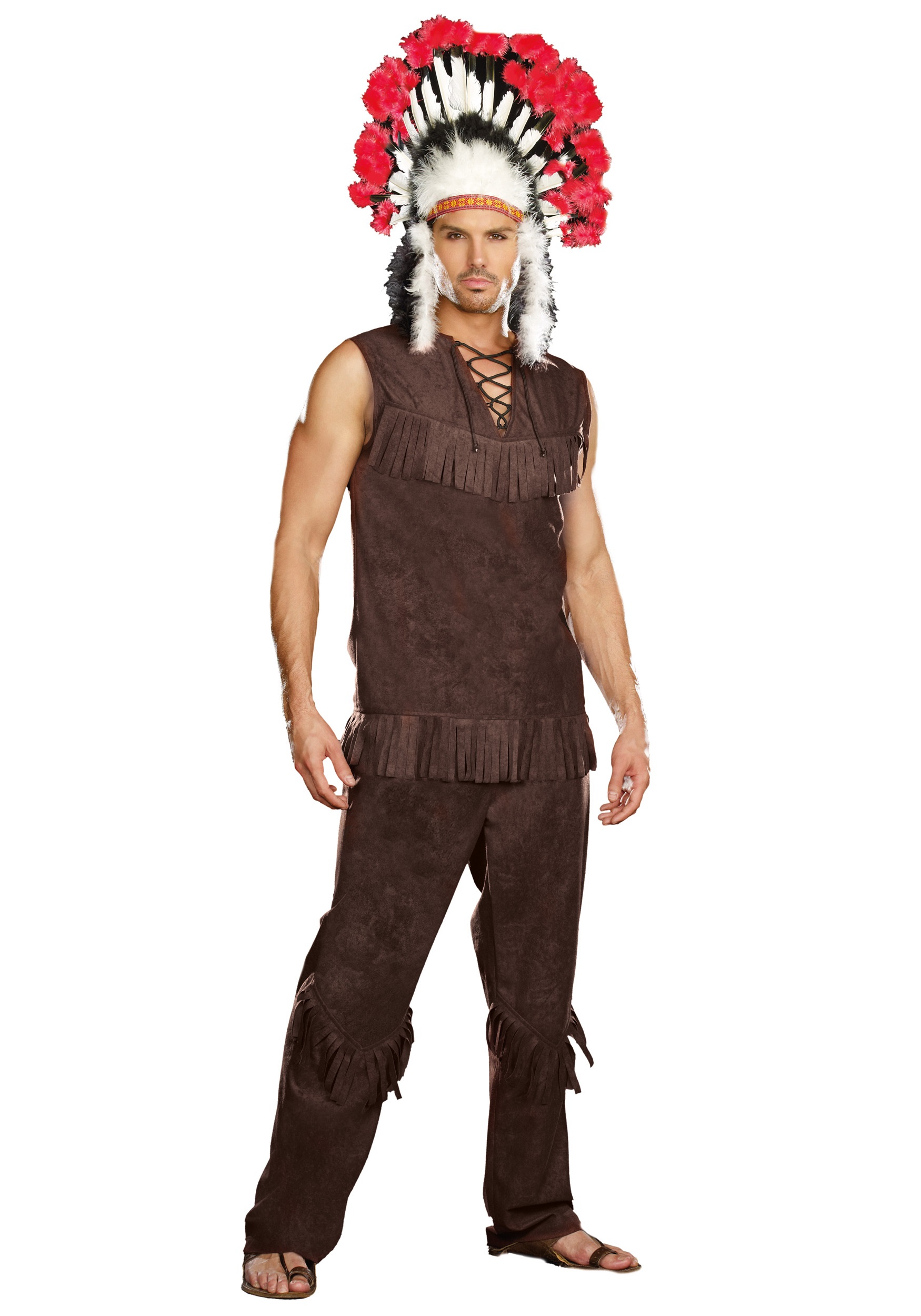 Mens Chief Long Arrow Indian Costume