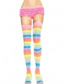 Neon Rainbow Thigh High Stockings