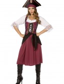 Plus Burgundy Pirate Wench Costume
