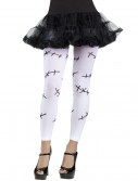 Stitched Footless Tights White