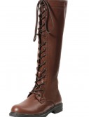 Women's Brown Lace Up Boots