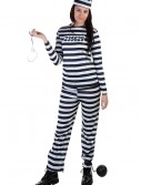 Women's Striped Prisoner Costume