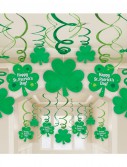 St. Patrick's Day Hanging Swirl Decorations with Cutouts