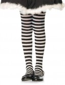 Child (Black/White) Striped Tights