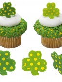 St. Patrick's Day Polka Dot Shamrock Cake Rings (12 count)