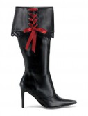 Sexy Pirate (Black) Adult Boots - Wide Width