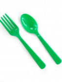 Forks Spoons - Green (8 each)