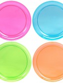 Neon Plastic Dessert Plates Assorted (40 count)