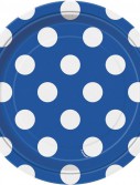 Blue and White Dots Dessert Plates (8)