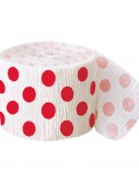 Red and White Dots Crepe Paper