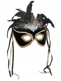 Black Feather Couples Mask