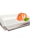 White Premium Plastic Rectangle Salad Plates (10 count)