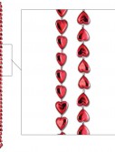 Cinnamon Heart Bead Necklaces (6 count)