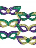 Mardi Gras Sequin Party Masks (6 count)