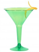 Green Plastic 8 oz. Martini Glasses (20 count)