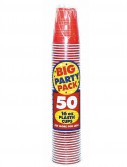 Apple Red Big Party Pack - 16 oz. Plastic Cups (50 count)