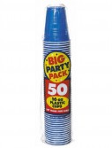 Bright Royal Blue Big Party Pack - 16 oz. Plastic Cups (50 count)
