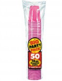 Bright Pink Big Party Pack - 16 oz. Plastic Cups (50 count)