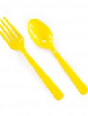 Yellow Forks Spoons (8 each)