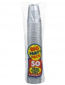 Silver Big Party Pack - 16 oz. Plastic Cups (50 count)