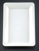 White 10 x 14 Rectangular Plastic Tray