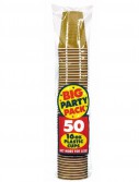 Gold Big Party Pack - 16 oz. Plastic Cups (50 count)