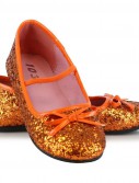 Orange Sparkle Ballet Flat Child Shoes