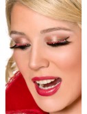 Eyelashes with Red Crystals
