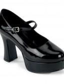 Mary Jane (Black) Platform Adult Shoes - Wide Width - Clearance Size 12 and 13