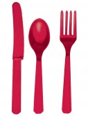 Apple Red Forks  Knives and Spoons (8 each)