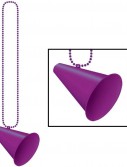 Beads with Megaphone Medallion - Purple