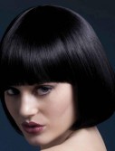 Fever Mia Short Black Wig With Bangs