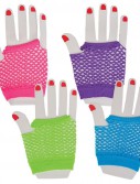 Neon Fishnet Fingerless Wrist Glove